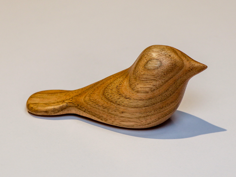 I just recently started wood carving, and this is my first piece. It is a comfort bird, which can be easily held in the palm of your hand and stroked. This one is carved from the wood of a butternut tree. The birds’ singing was what I missed the most when I lost my high frequencies. Their chirps and songs are one of the precious things I now hear because of my Hybrid implants. I usually open my bedroom window when first putting on my processors in the morning so the first thing I hear in the day is the birds. What a comfort it is to hear them again!